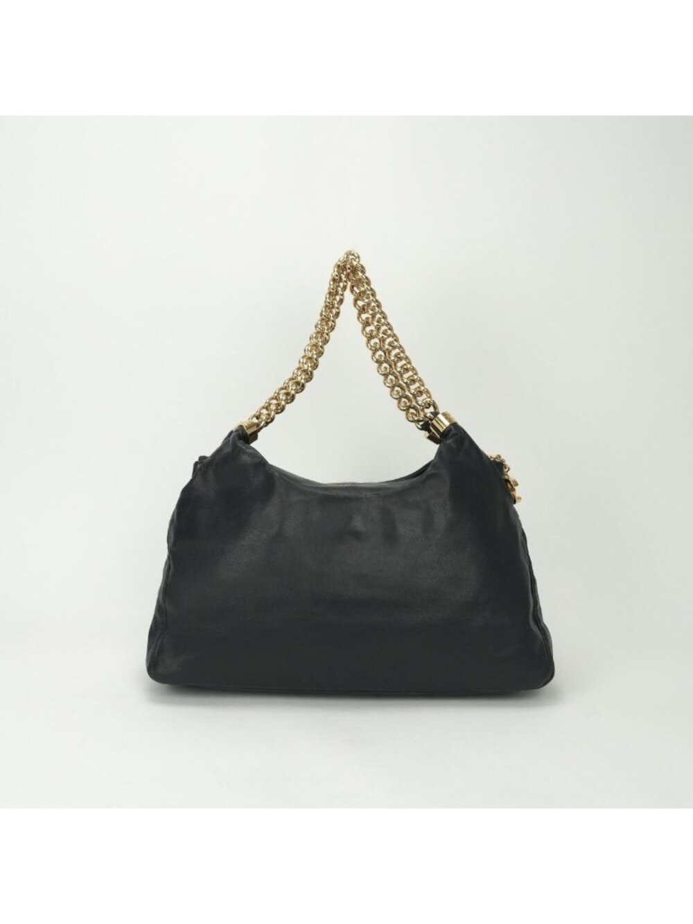 Chanel Tote Shoulder Bag Lambskin Noir Black Gold Chain Bag Big CC Logo Jumbo - Picture 3 of 10
